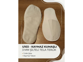 U103 - Kaymaz Taban Kumaşlı Otel Terliği