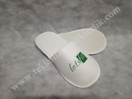 Baskılı H220 Ponçik Çift Saya Otel Havlu Terliği